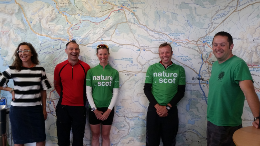 CycleForNature - Francesca and team at Stirling office