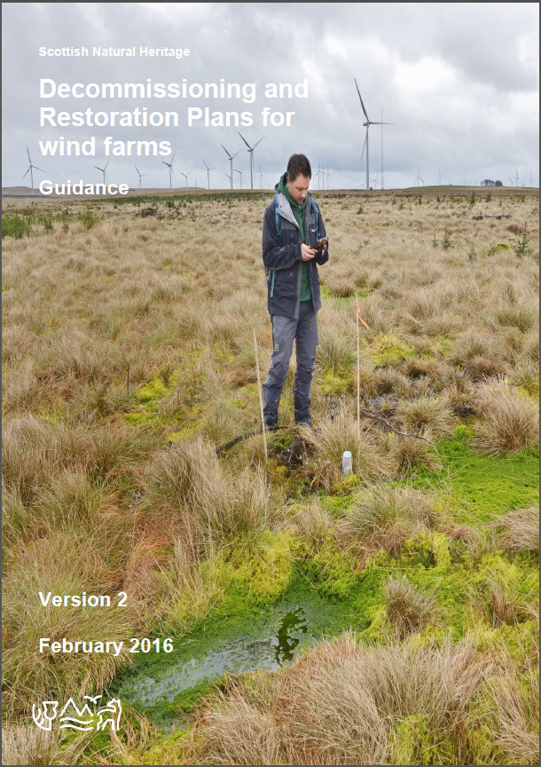 Guidance - Decommissioning and restoration plans for wind farms - front cover