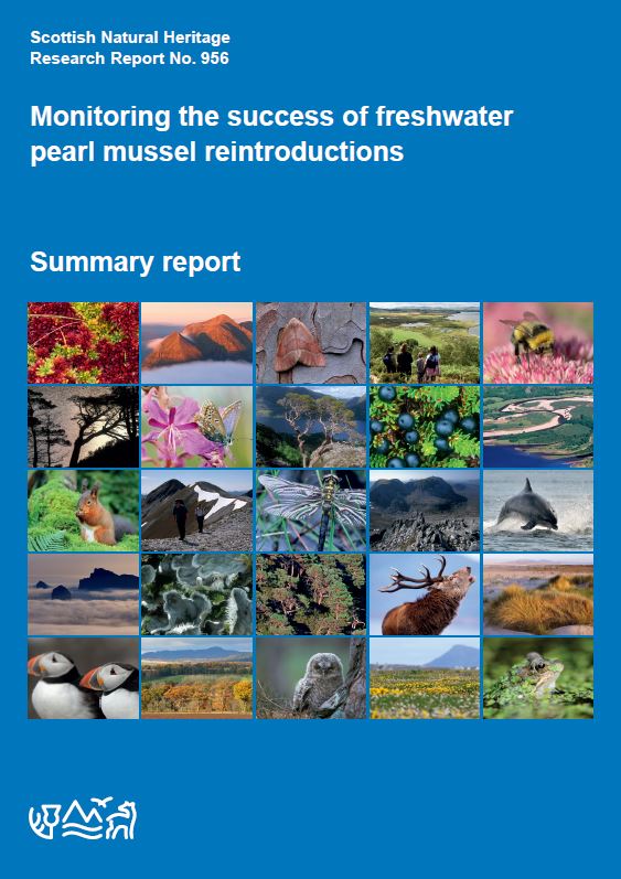 SNH Research Report 956 - Monitoring the success of freshwater pearl mussel reintroductions