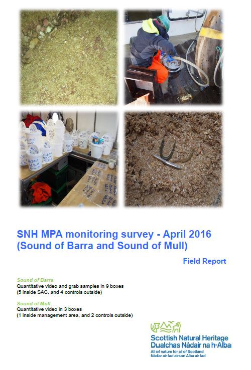 SNH MPA monitoring survey - Sound of Barra front cover