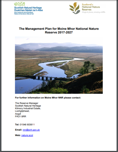 Moine Mhor NNR front cover