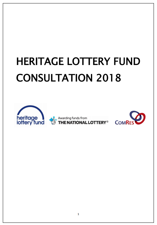 Heritage Lottery Fund Consultation 2018 Front Cover