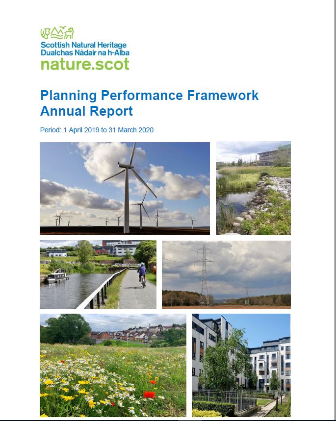 Planning Performance Framework 2019-20 front cover