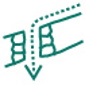 Illustration of an intercepting side ditch and cross-drain.
