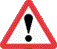 warning symbol.