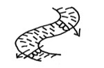 illustration of a pitched path