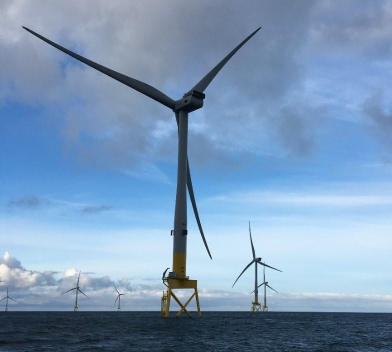 Aberdeen Bay with wind turbines