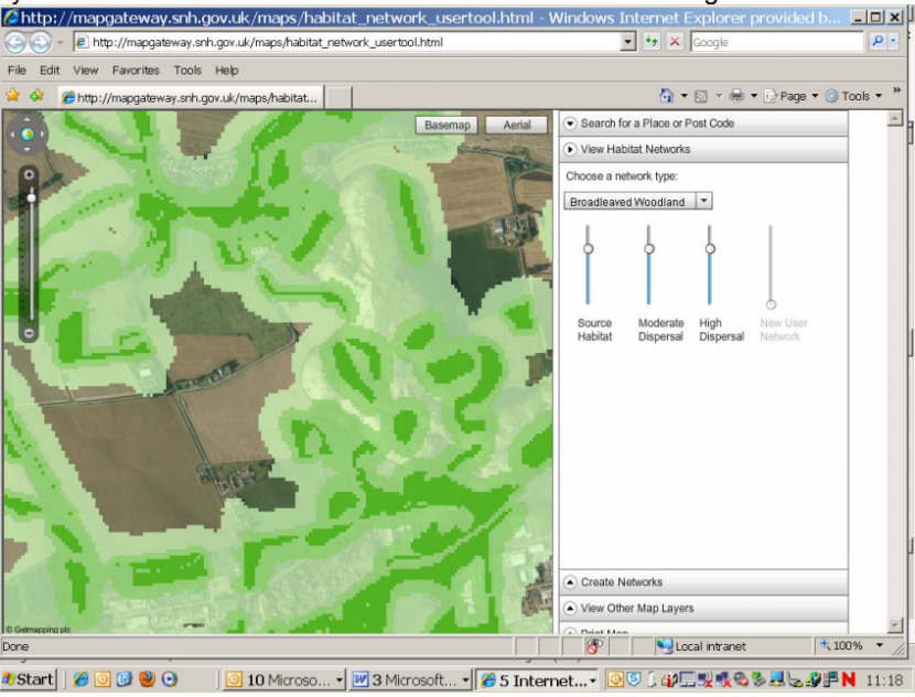 GIS Tool - Screenshot of aerial button 2