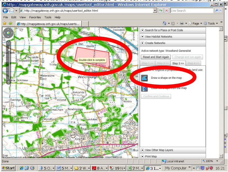 GIS Tool - Screenshot of draw a shape