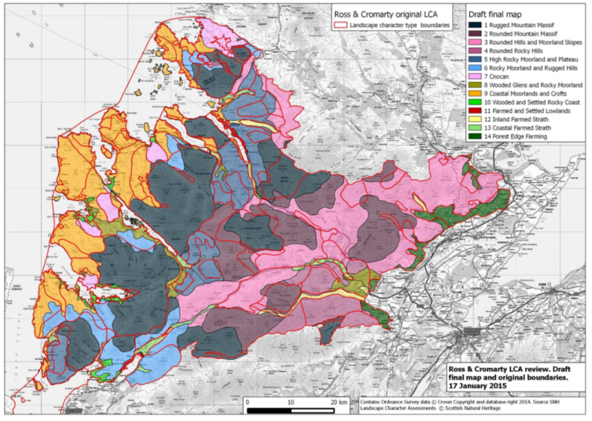 Map of Ross & Cromarty showing boundary changes
