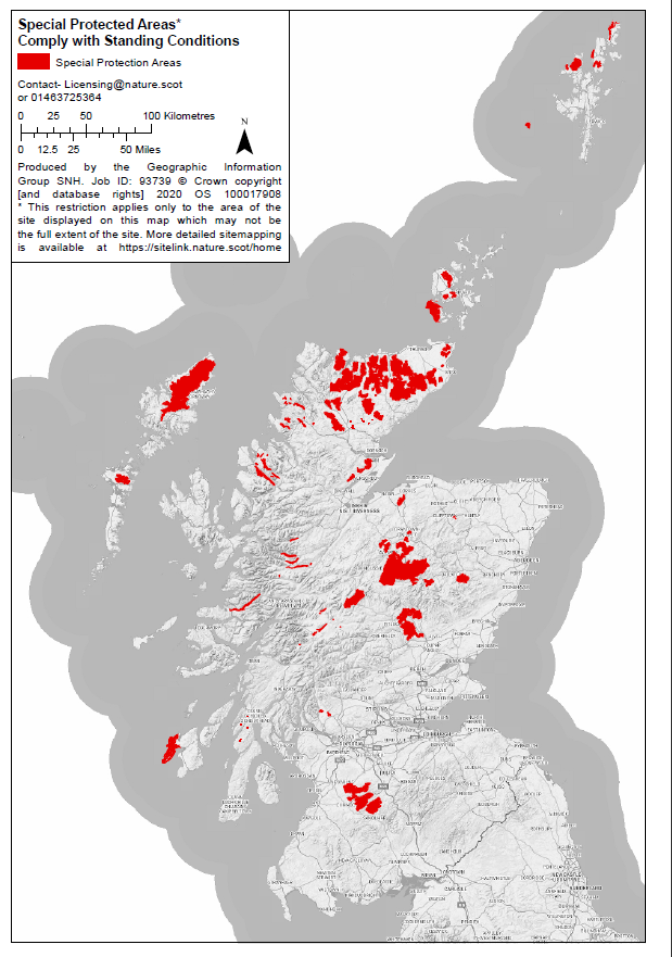 Map of Special Protected Areas in Scotland