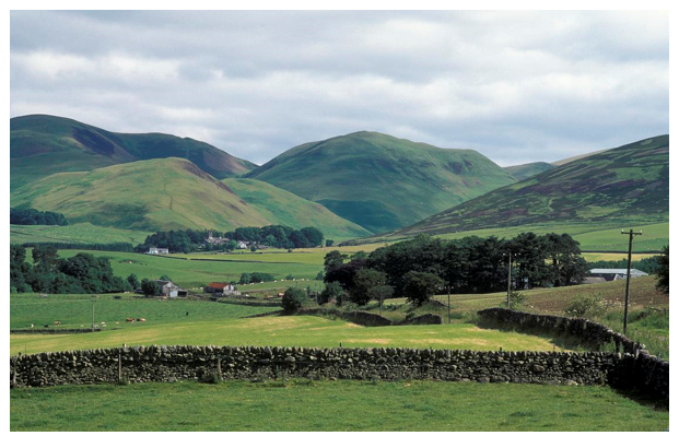 Lowther Hills and farmland