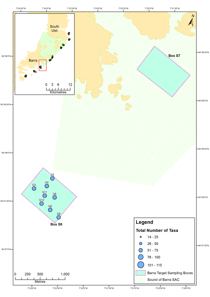 Map of total number of taxa