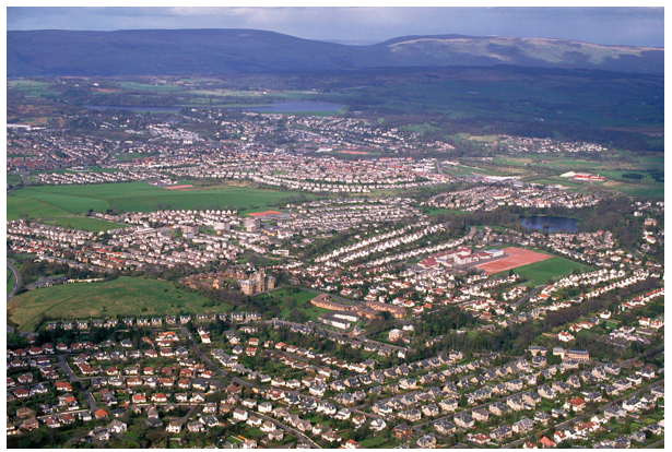 Suburban view of Glasgow