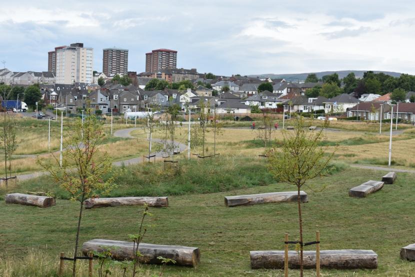 Melfort Park - wide view of park following recent regeneration