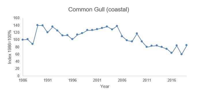 A graph on Common gull - breeding numbers