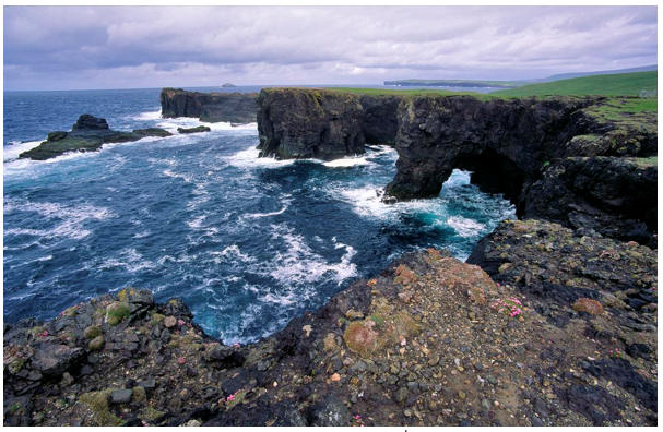 Cliffs with stacks and arches