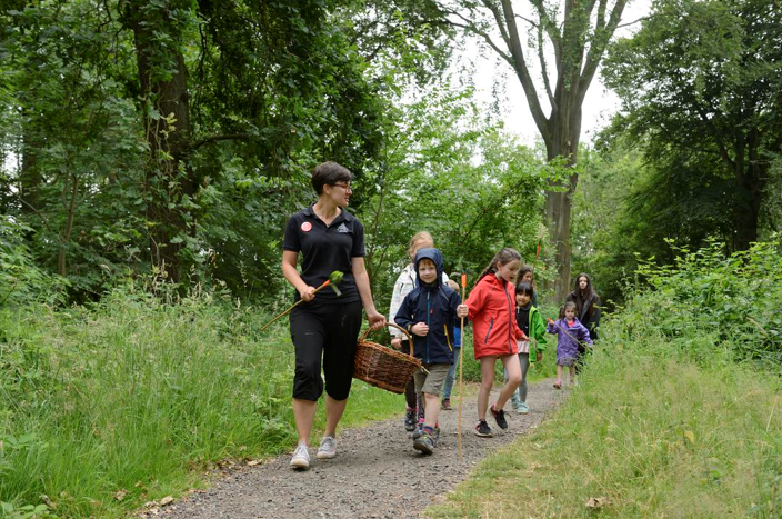 Learning in Local Greenspace - Children on a guided foraging walk