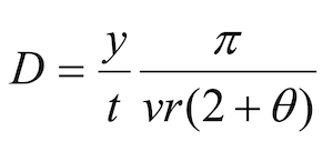 equation to calculate wild boar density