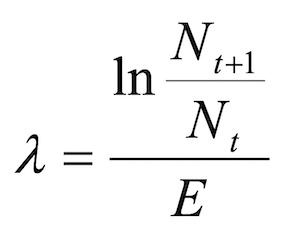 equation to calculate the rate of population change