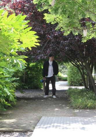 person at Sanctuary Garden, Glasgow