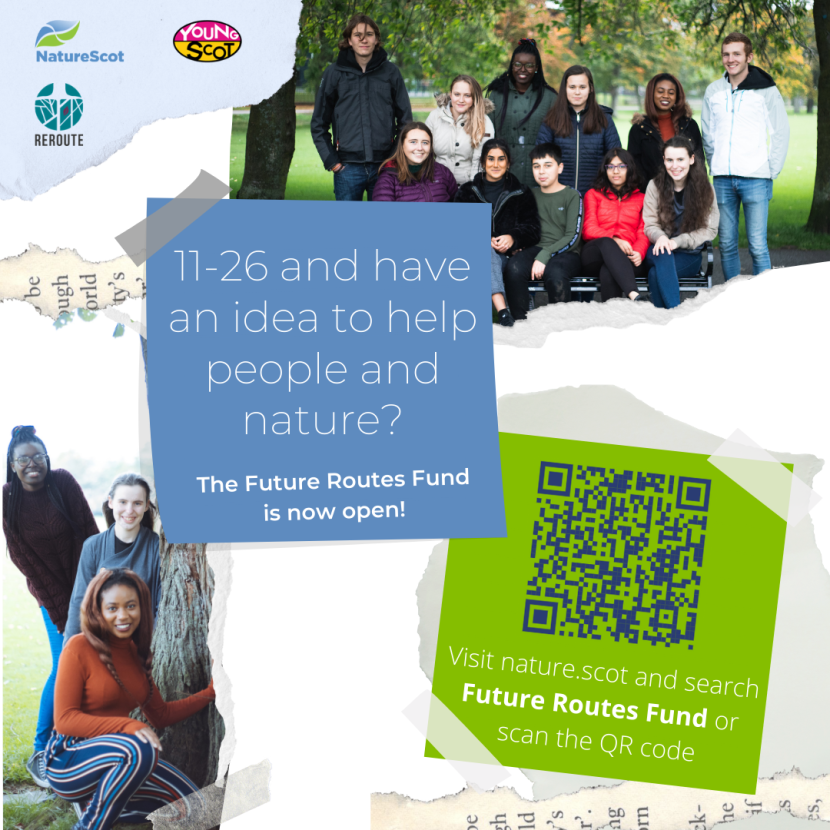 11 to 26 years old and got an idea to help people and nature? Apply to the future routes fund.