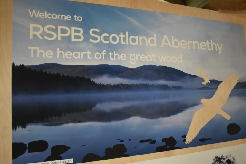 RSPB Scotland Abernethy - Promotional sign