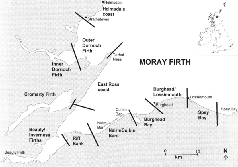 Map of RSPB study area in the Moray Firth