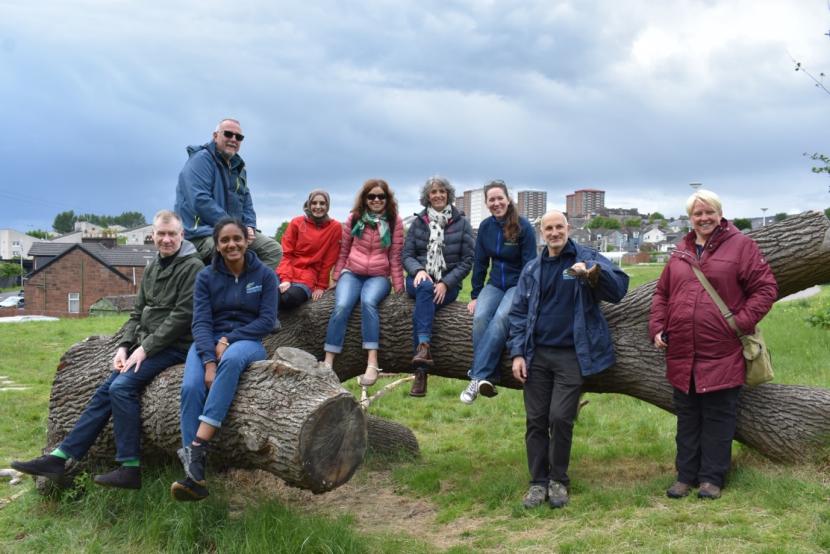 Melfort Park - The West Dunbartonshire Council project team with NatureScot staff