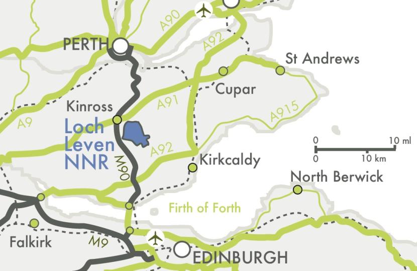 Loch Leven National Nature Reserve map