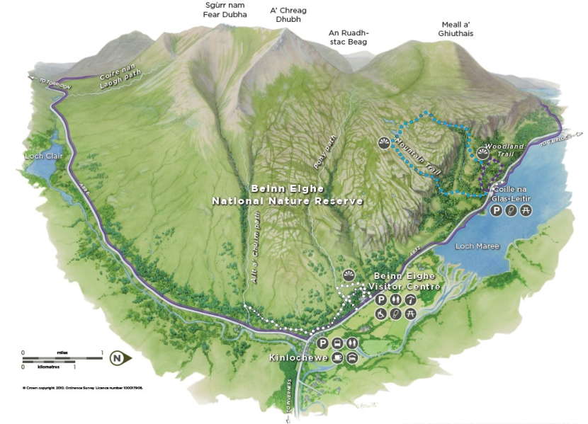 Beinn Eighe National Nature Reserve map
