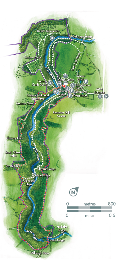 Chatelherault – Green Bridge route map