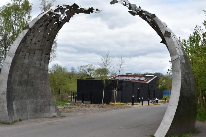 Cuningar Loop - Civic artwork marking entrance to the site