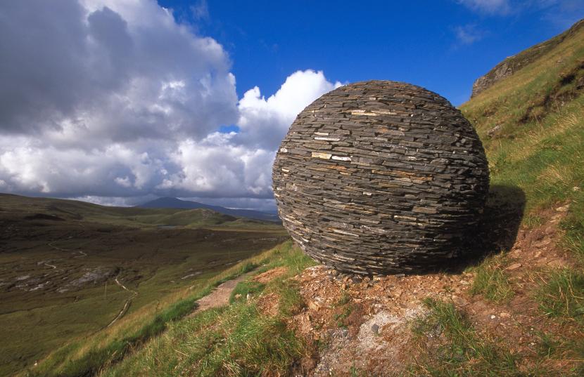 Rock orb sculpture