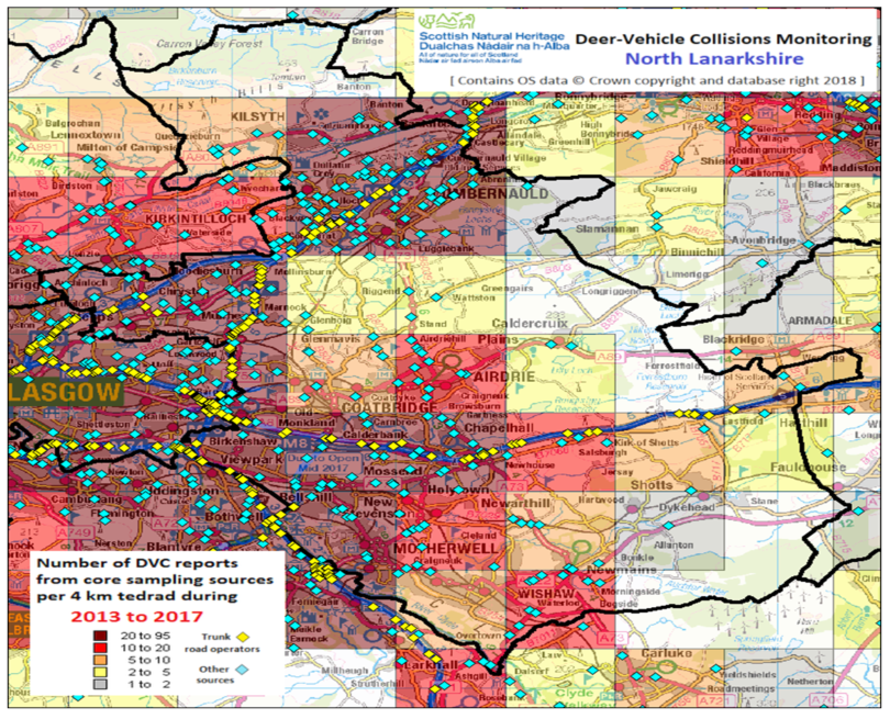 Map 10 - DVCs in North Lanarkshire 2013-2017