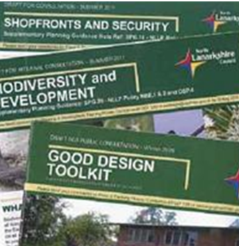 Leaflets from North Lanarkshire Council planning guidance notes