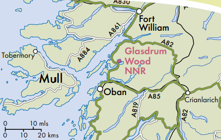 Glasdrum Wood National Nature Reserve map