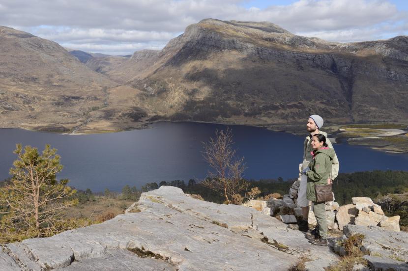 Visitors enjoying a day out at the mountain trail, Beinn Eighe National Nature Reserve