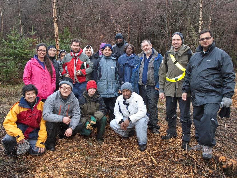 group of people at an event on woodland conservation training. 