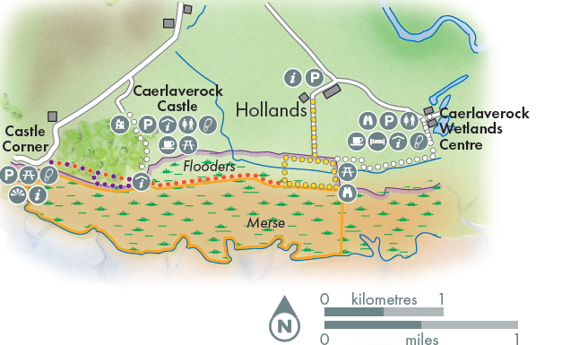 Visit Caerlaverock National Nature Reserve map