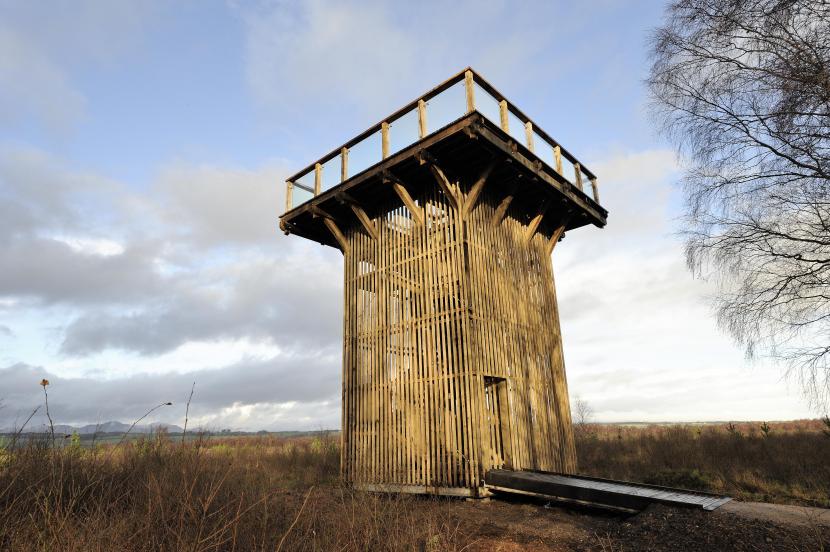 The viewing tower at Flanders Moss NNR