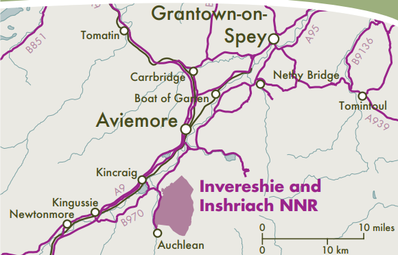 Invereshie and Inshriach map