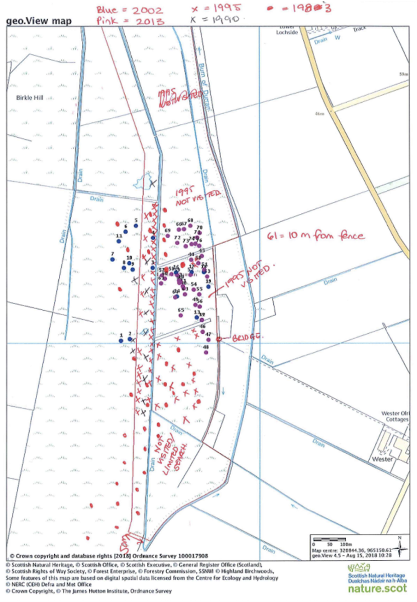 Detailed map on Calamagrostis distribution