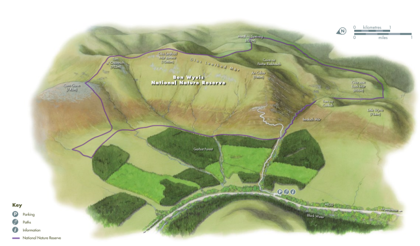 Ben Wyvis National Nature Reserve map
