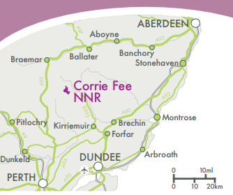 Corrie Fee National Nature Reserve map