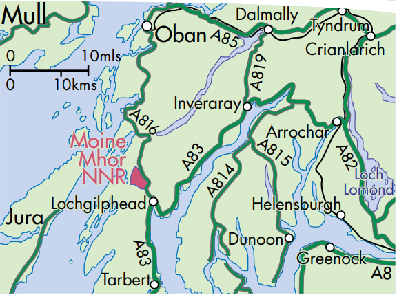 Moine Mhòr National Nature Reserve map