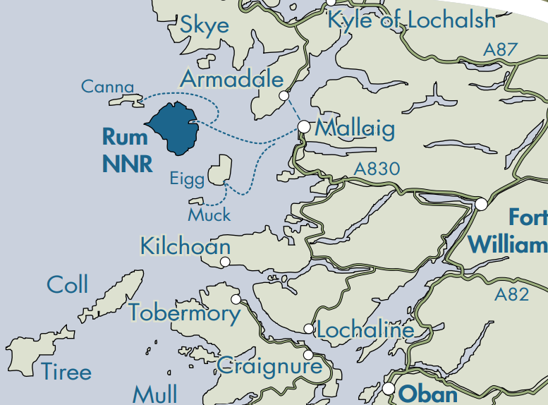 Rum National Nature Reserve map