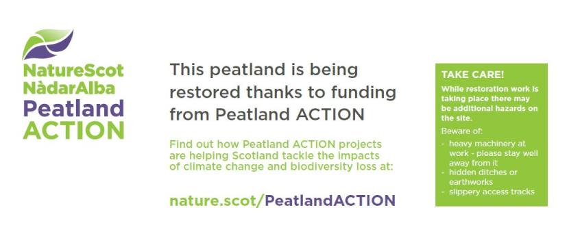 Peatland ACTION - Grant acknowledgement banner