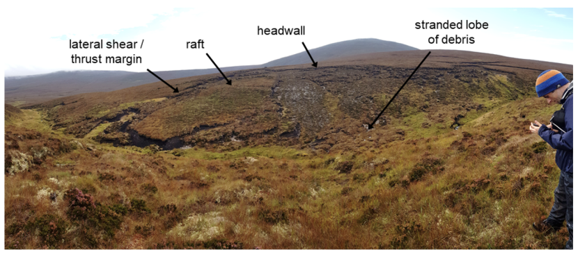 Image showing peat slide visited as part of the site visit to Welbeck estate.