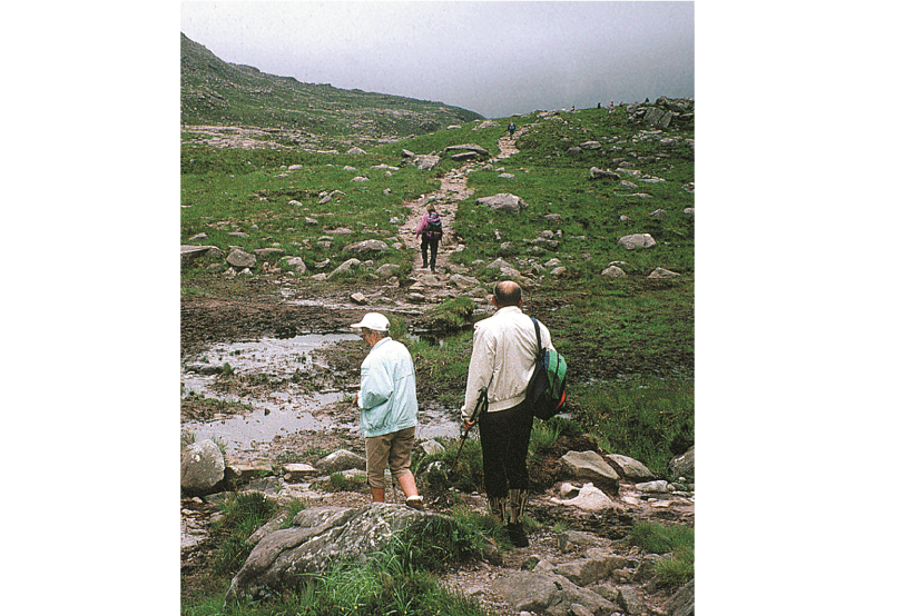 Photo of an upland path before repair